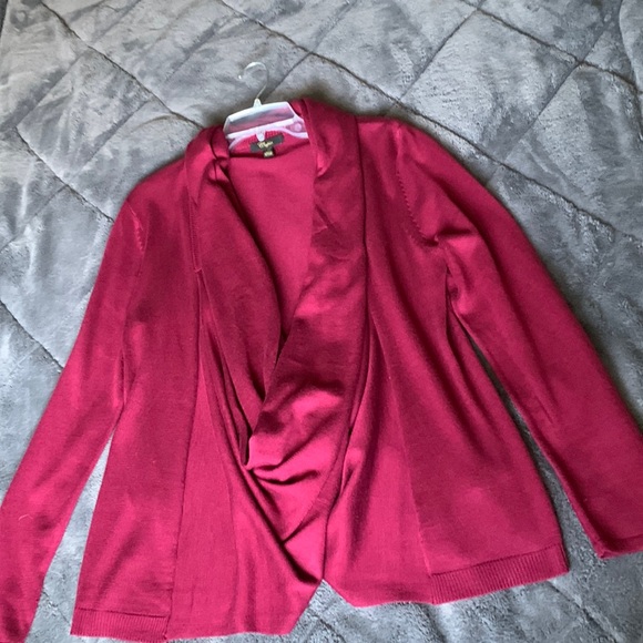 Cupio burgundy multi-style long-sleeve cardigan - Picture 6 of 6